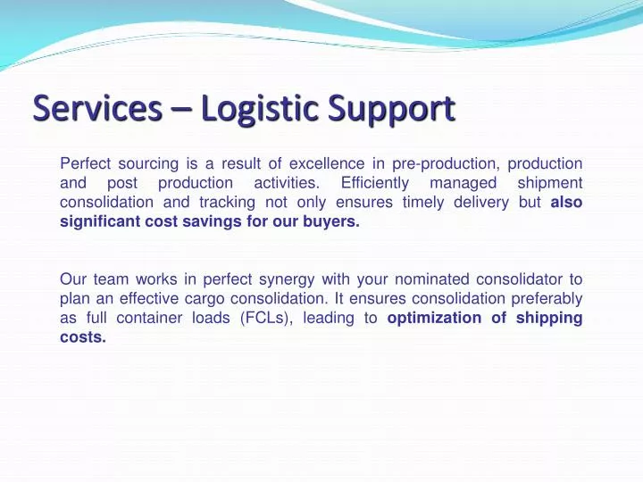 services logistic support