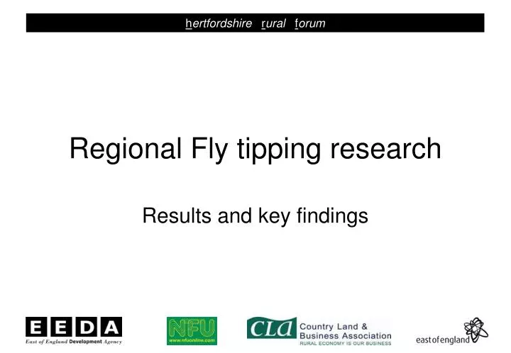 regional fly tipping research