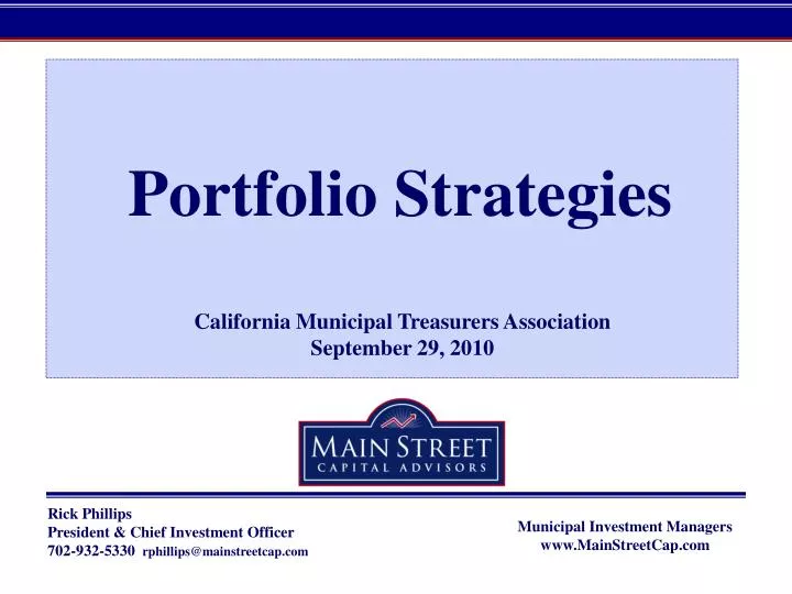 portfolio strategies