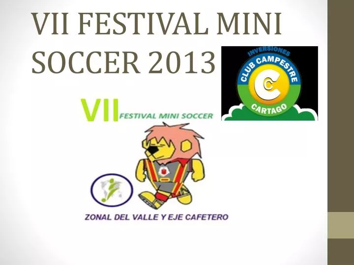 vii festival mini soccer 2013