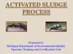 ACTIVATED SLUDGE PROCESS - slide 1