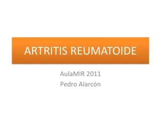 artritis reumatoide