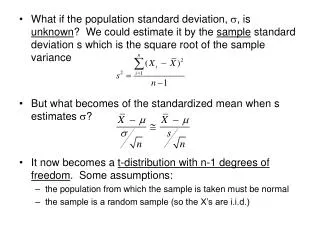 Properties of t-distribution w/ n degrees of freedom (df): symmetric around zero (mean is zero)