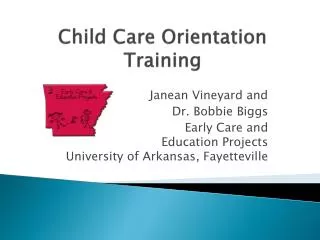 Child Care Orientation Training