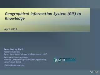 Geographical Information System (GIS) to Knowledge