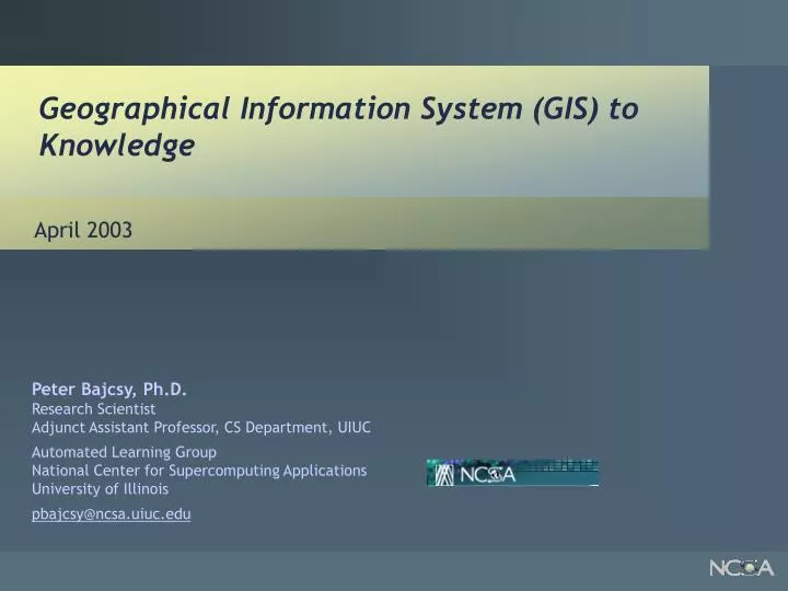 geographical information system gis to knowledge