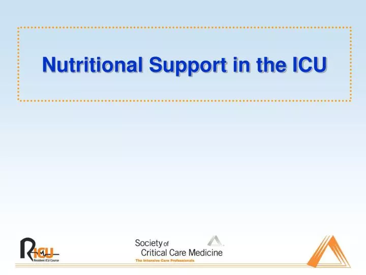 nutritional support in the icu