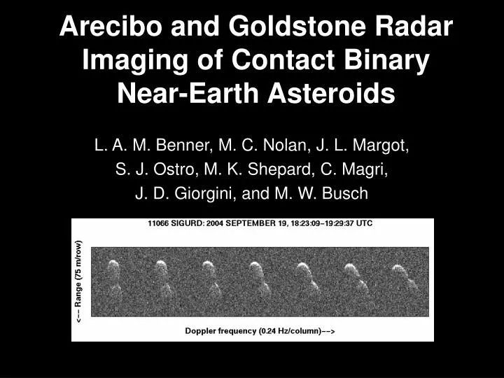 arecibo and goldstone radar imaging of contact binary near earth asteroids