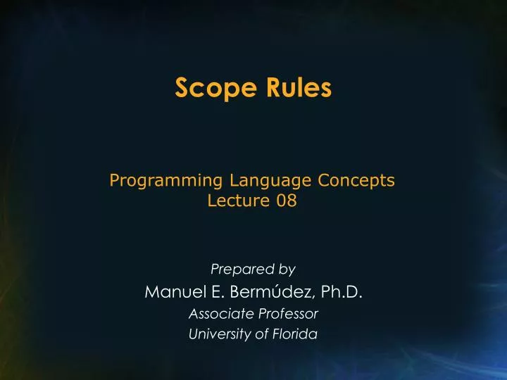 scope rules
