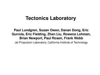 Tectonics Laboratory