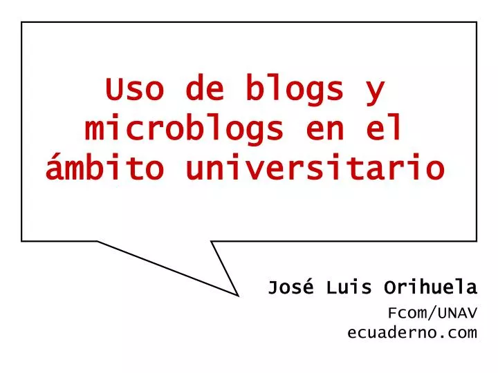 uso de blogs y microblogs en el mbito universitario