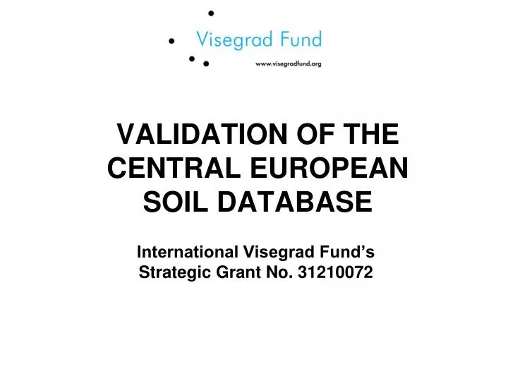 validation of the central european soil database