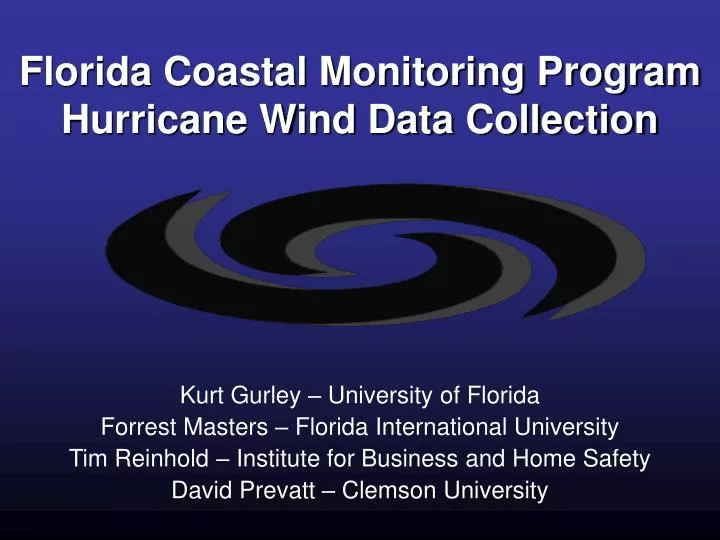 florida coastal monitoring program hurricane wind data collection