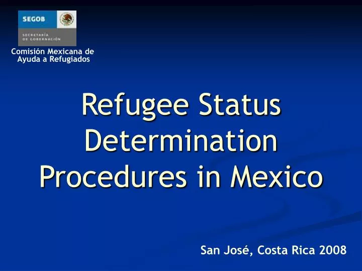 refugee status determination procedures in mexico