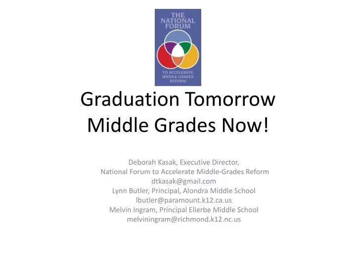 graduation tomorrow middle grades now