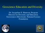 Geoscience Education and Diversity