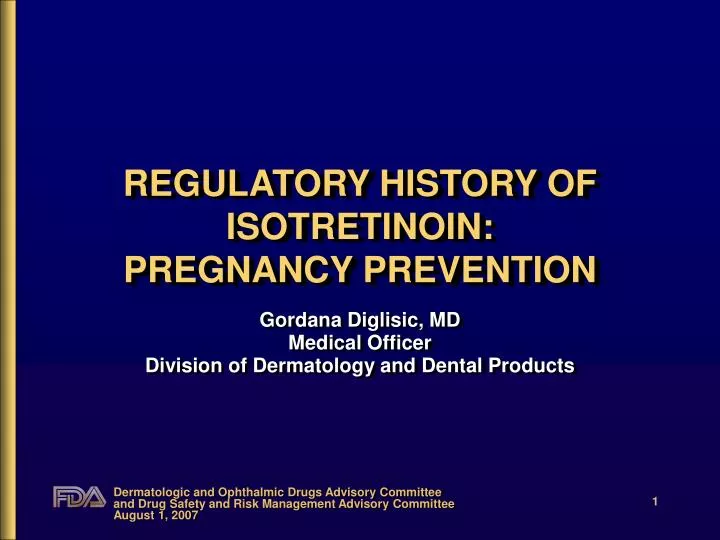 regulatory history of isotretinoin pregnancy prevention