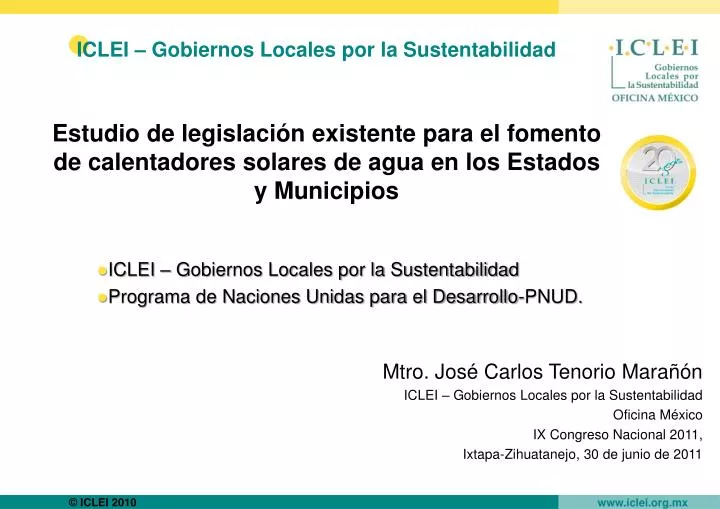 iclei gobiernos locales por la sustentabilidad