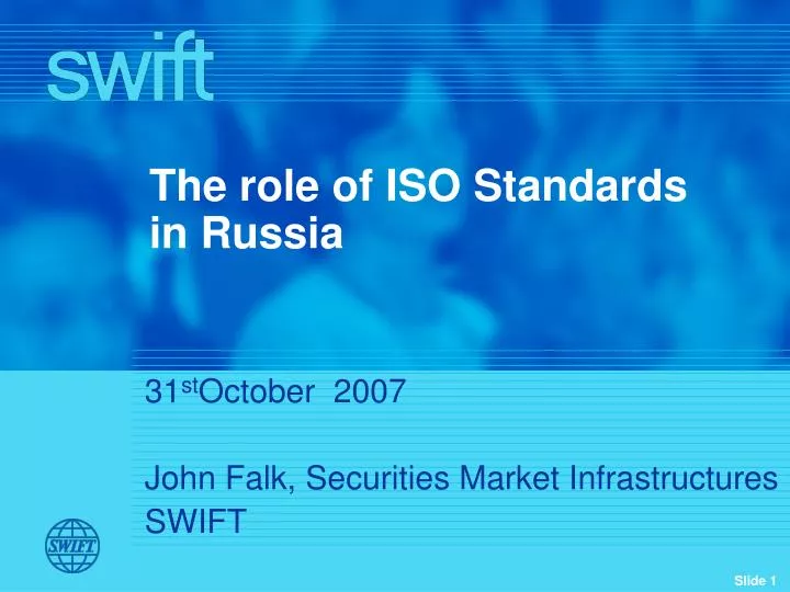 the role of iso standards in russia
