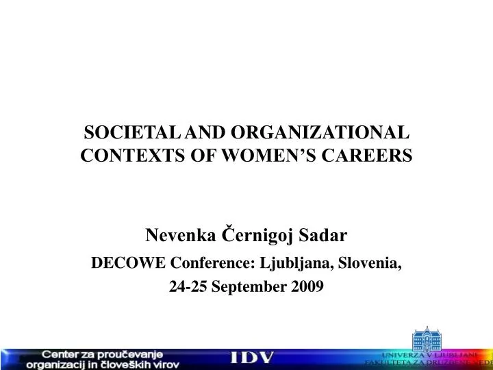 societal and organizational contexts of women s careers
