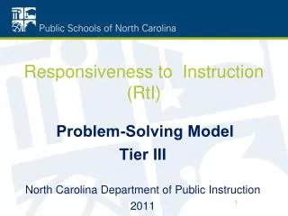 Responsiveness to Instruction (RtI)