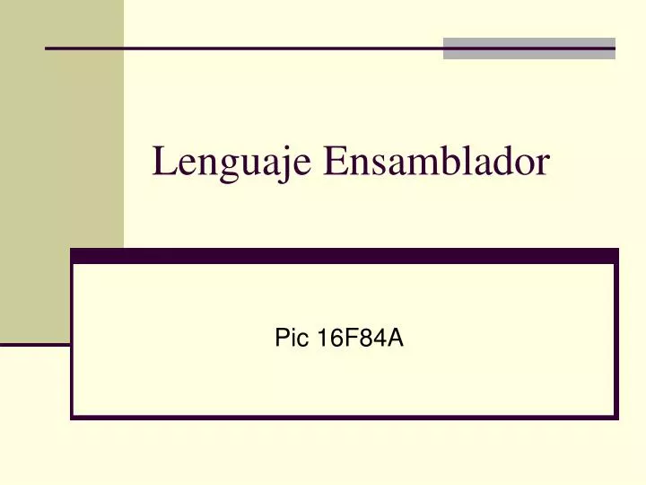 lenguaje ensamblador