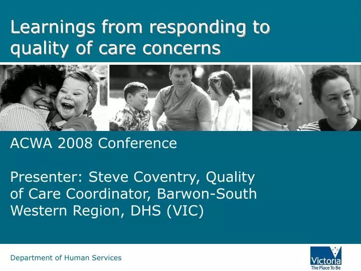 learnings from responding to quality of care concerns
