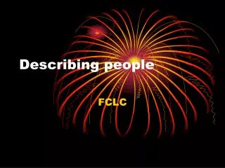 describing people