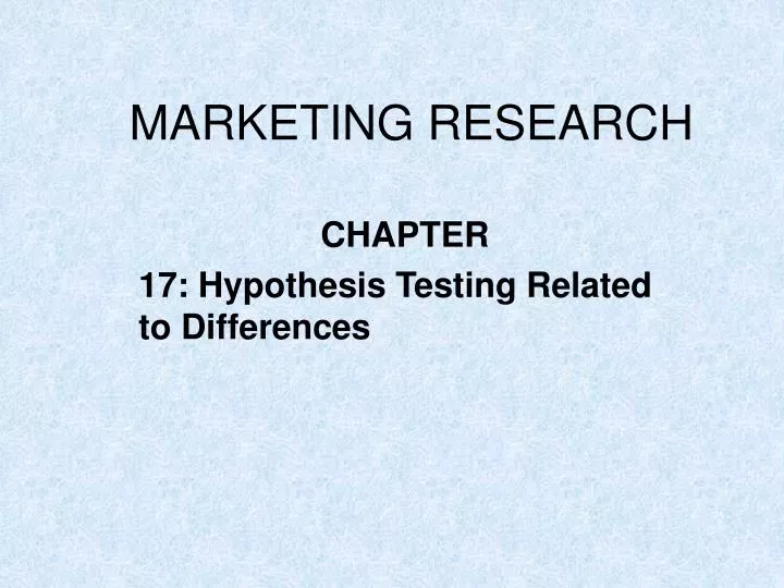 marketing research