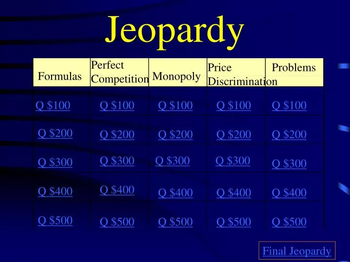 jeopardy