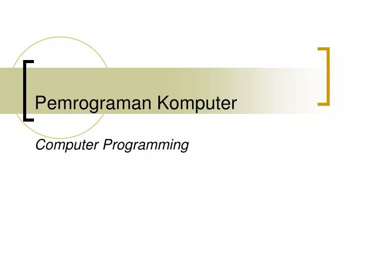 pemrograman komputer computer programming