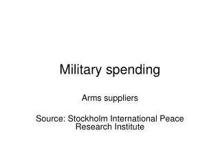 Military spending