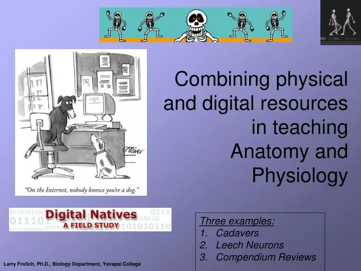 combining physical and digital resources in teaching anatomy and physiology