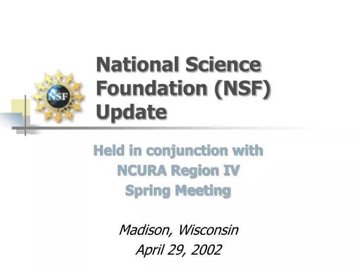 national science foundation nsf update
