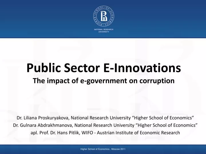 public sector e innovations the impact of e government on corruption