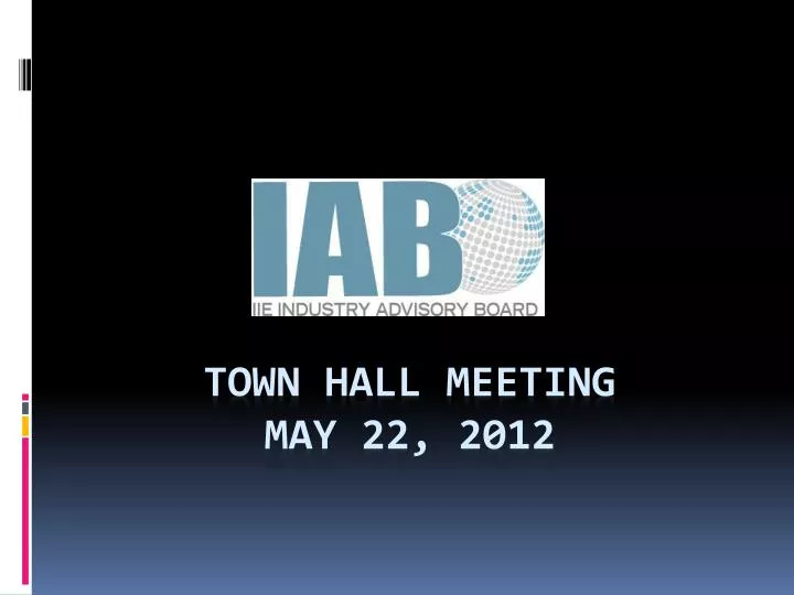 town hall meeting may 22 2012