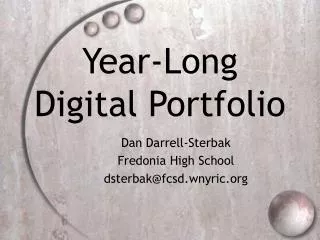 Year-Long Digital Portfolio