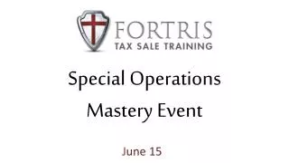 Special Operations Mastery Event