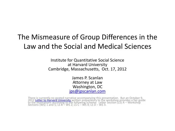 the mismeasure of group differences in the law and the social and medical sciences