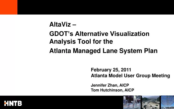 altaviz gdot s alternative visualization analysis tool for the atlanta managed lane system plan