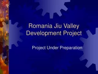 Romania Jiu Valley Development Project