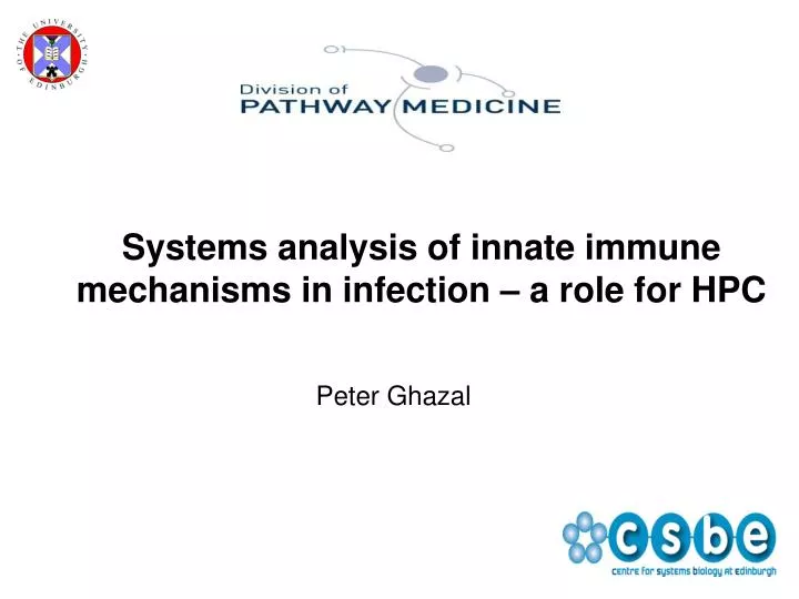 systems analysis of innate immune mechanisms in infection a role for hpc