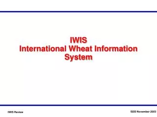 IWIS International Wheat Information System
