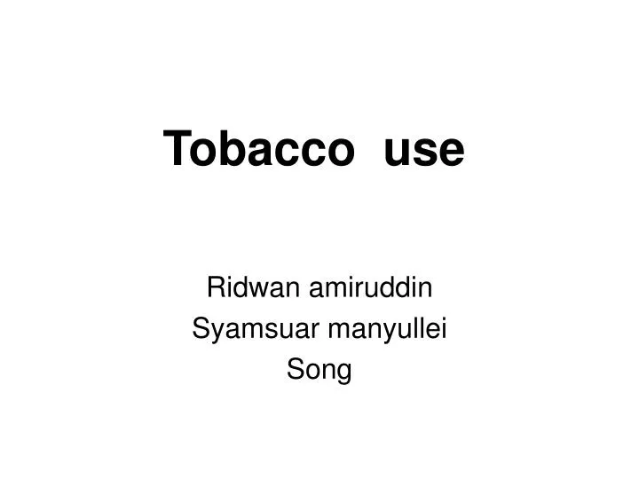 tobacco use