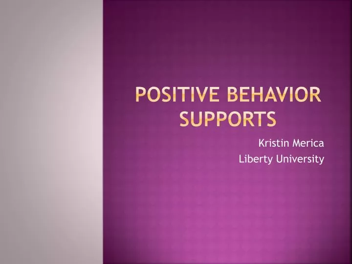 positive behavior supports