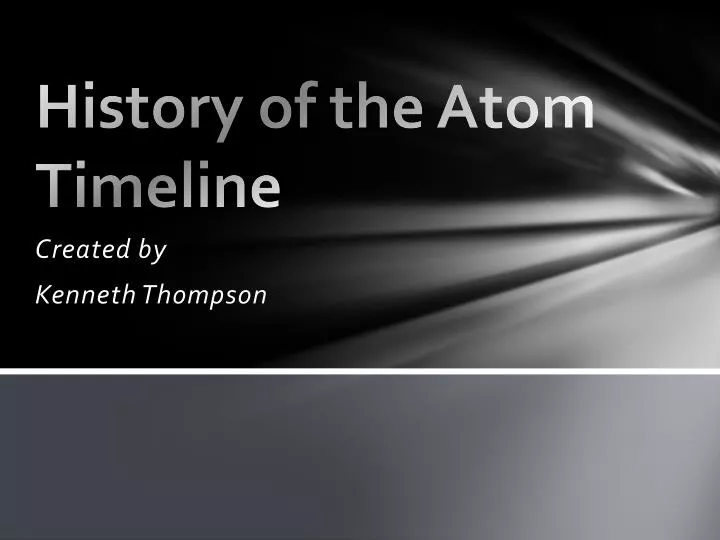 history of the atom timeline