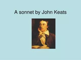 A sonnet by John Keats