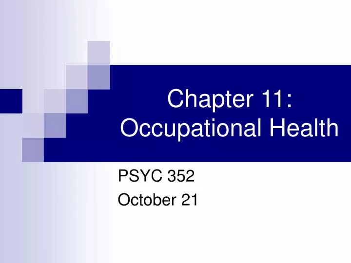 chapter 11 occupational health