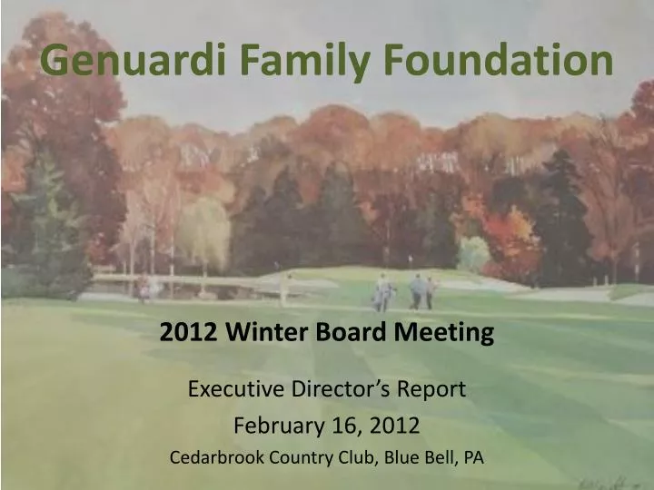 genuardi family foundation