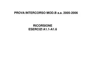 PROVA INTERCORSO MOD.B a.a. 2005-2006